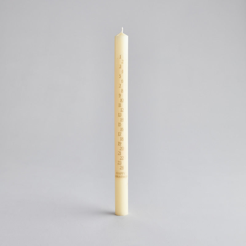 St. Eval Ivory Christmas Advent Candle image 0