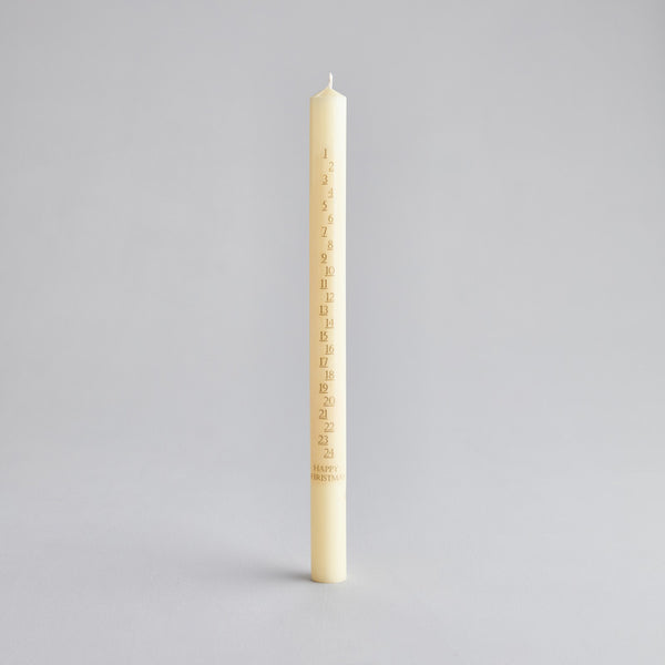 St. Eval Ivory Christmas Advent Candle image 0