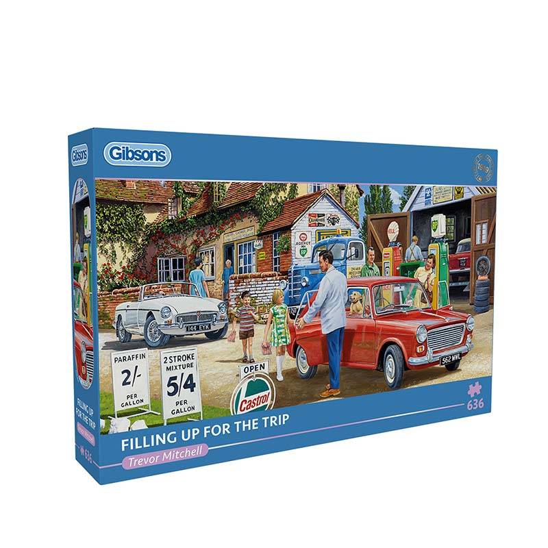 Gibsons 'Filling Up For The Trip' 636 Piece Puzzle image 0