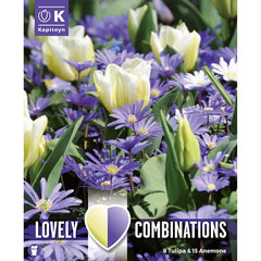 Anemone 'Blue' & Tulip 'White' Combination Mix (23 bulbs) image 0