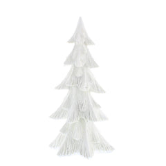 Festive White Polyresin Christmas Tree image 0