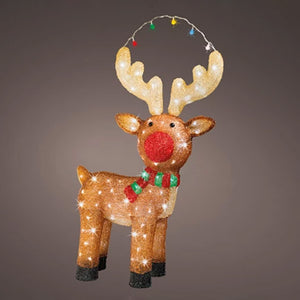 Lumineo LED Flashing Colourful Acrylic Reindeer image 2