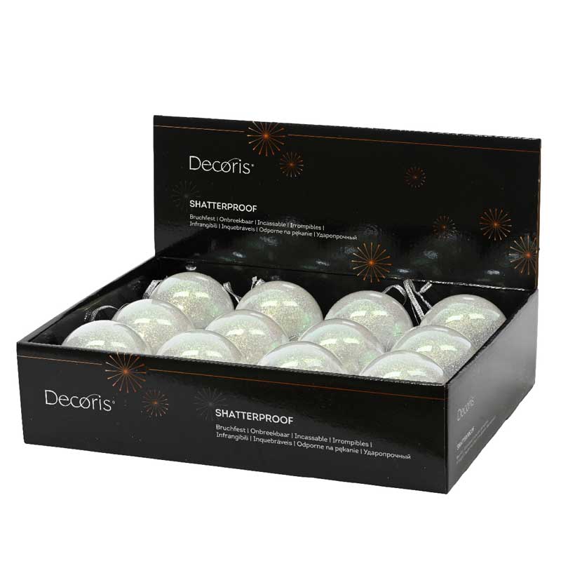 Decoris Shatterproof Bauble with Glitter image 0