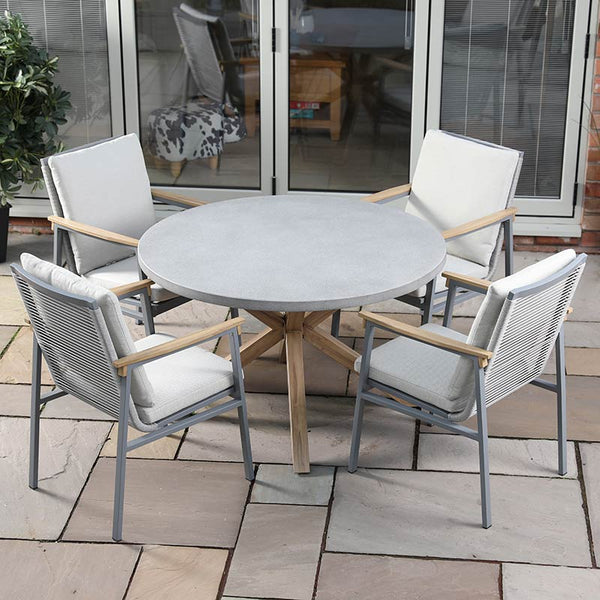 Supremo Novara 4 Seat Round Outdoor Dining Set image 6