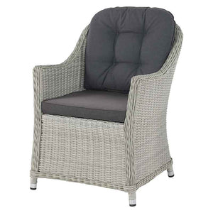 Bramblecrest Monterey 8 Seater Garden Dining Set in Dove Grey with Elliptical Table, Lazy Susan, Parasol & Base image 4