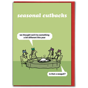 Brainbox Candy Seagull Cutbacks Christmas Card image 0