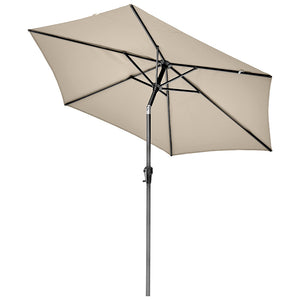 Platinum Riva 2.5m Round Crank & Tilt Parasol – Champagne (Ivory) image 2