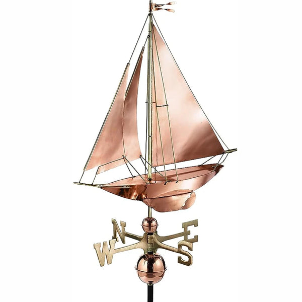 Espira Copper Racing Sloop Farmhouse Weathervane image 1