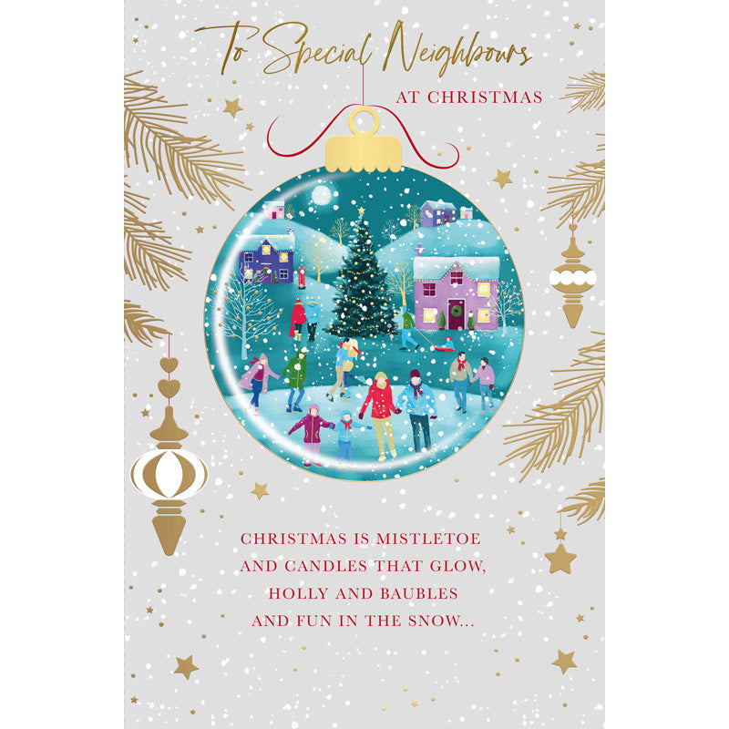 Words N Wishes Christmas Bauble Neighbours  Christmas Card image 0