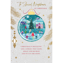 Words N Wishes Christmas Bauble Neighbours  Christmas Card image 0