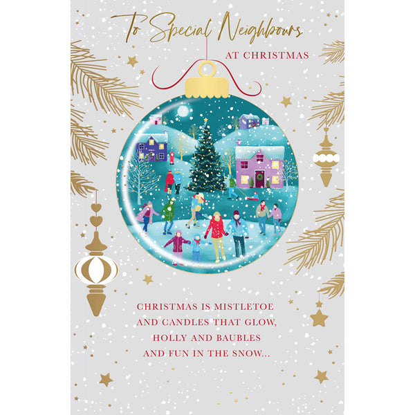 Words N Wishes Christmas Bauble Neighbours  Christmas Card image 0