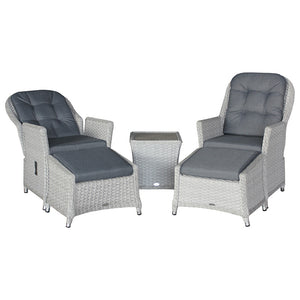Bramblecrest Wentworth 2 Seat Recliner Set in Pewter Rattan image 5