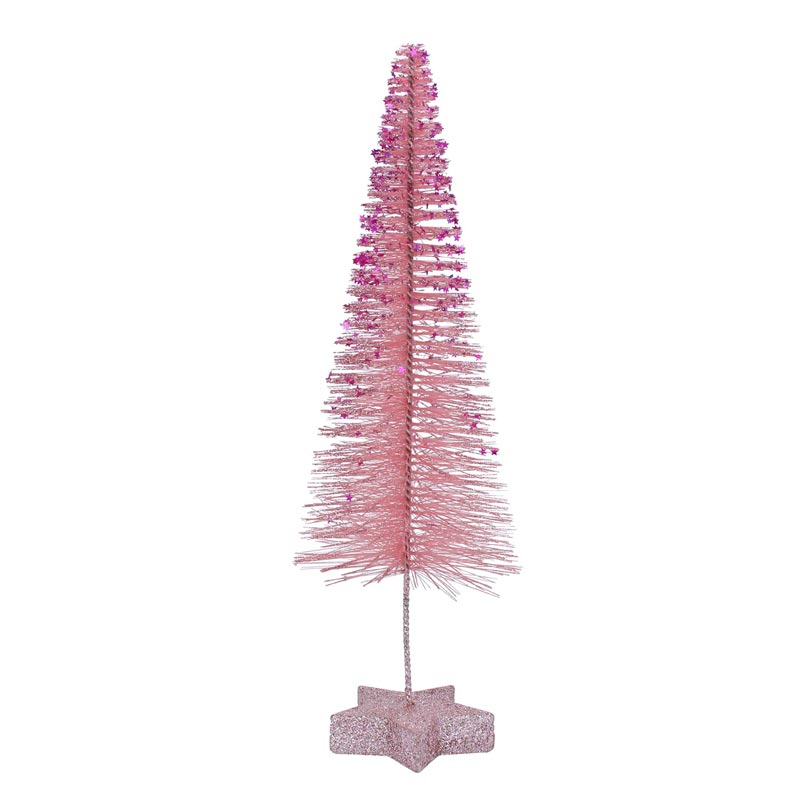 Gisela Graham Pink Brush Tree image 0