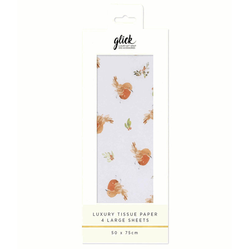 Glick Resplendent Robins Luxury Tissue Paper (Pack of 4) image 0