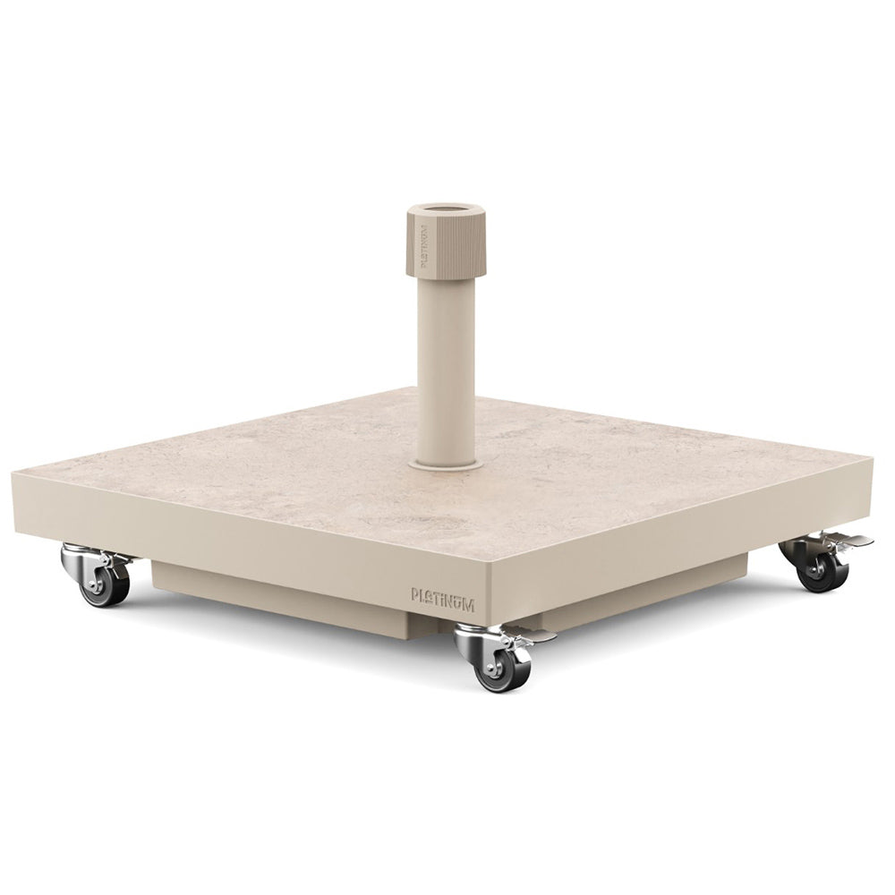 Platinum Ceramica Wheeled Parasol Base - Sandstone image 0