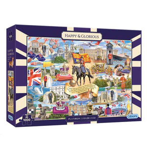 Gibsons Happy & Glorious Platinum Jubilee 2022 1000 Piece Jigsaw Puzzle image 1