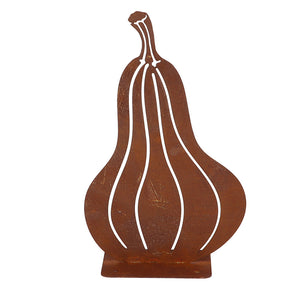 Fallen Fruits Rust Nutmeg Pumpkin Garden Ornament image 1