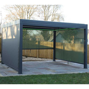 Supremo Belfort Grey Rectangular Pergola with Curtains & LEDs (4m x 3m) image 4
