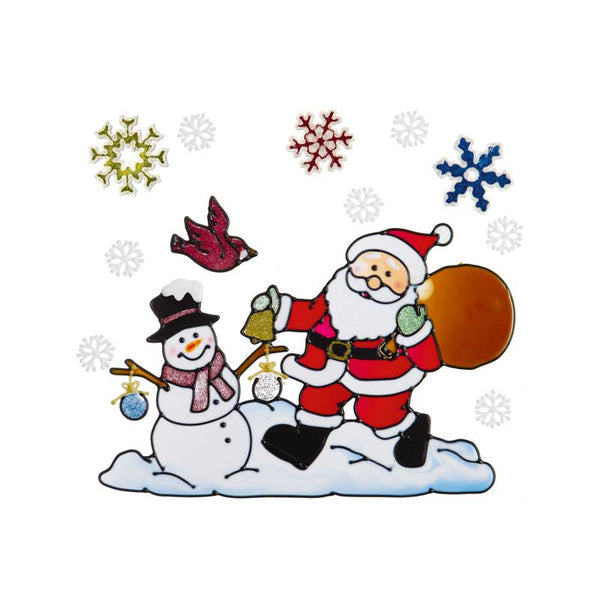 Premier Santa &amp; Snowman Window Sticker (Assorted Designs) image 2