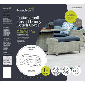 Bramblecrest Cover for Rattan Casual Dining Bench, Small image 1