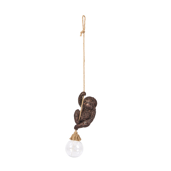 Smart Garden Solar Lit Hanging Garden Ornament - Swingin' Sloth image 2