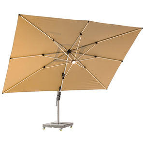 Bramblecrest Worcester 4 x 3m Rectangular Cantilever Parasol in Sand with LED, Granite Base & Cover image 6