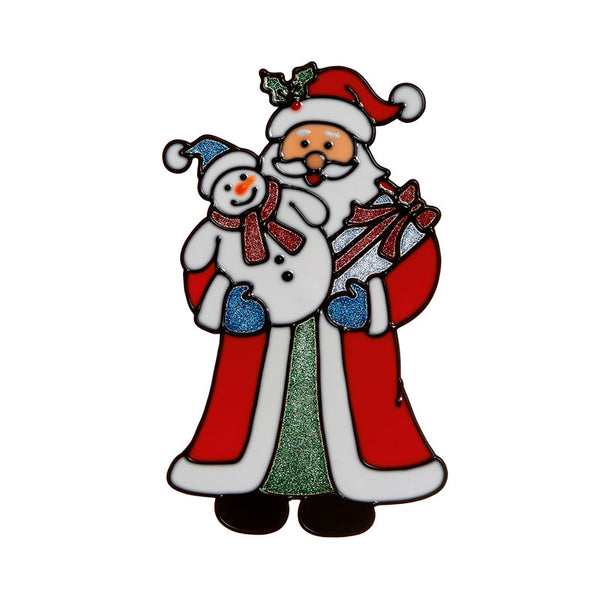 Premier Long Coat Santa Window Sticker (Assorted Designs) image 1