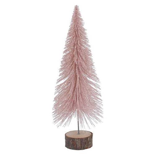 Gisela Graham Pink Bristle Effect Tree image 1