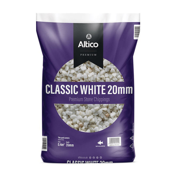 Altico Classic White Chippings – Dolomite Spar 20mm (Large Pack) image 0