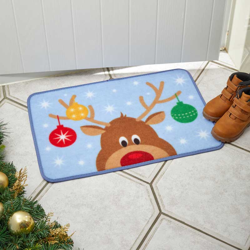 Three Kings Merry Rudolph Doormat image 0