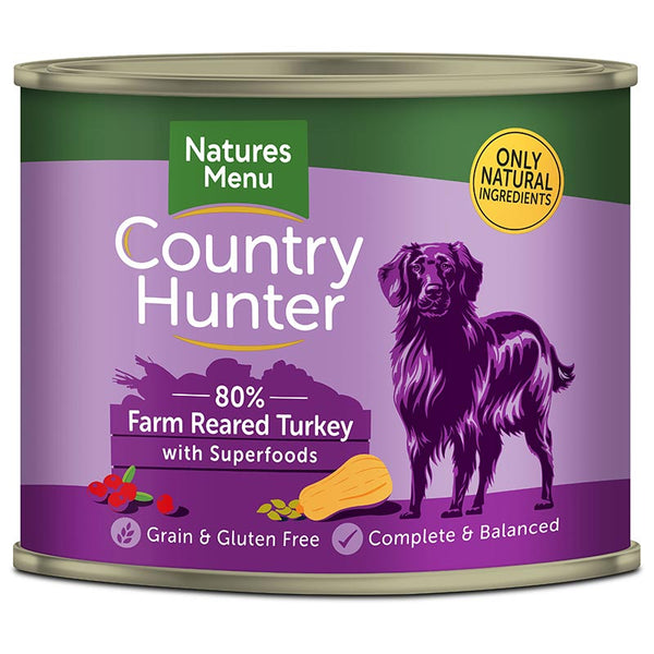 Natures Menu Country Hunter with Superfoods 600g Can - Farm Reared Turkey image