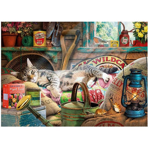 Gibsons Snoozing In The Shed 1000 Piece Jigsaw Puzzle image 0