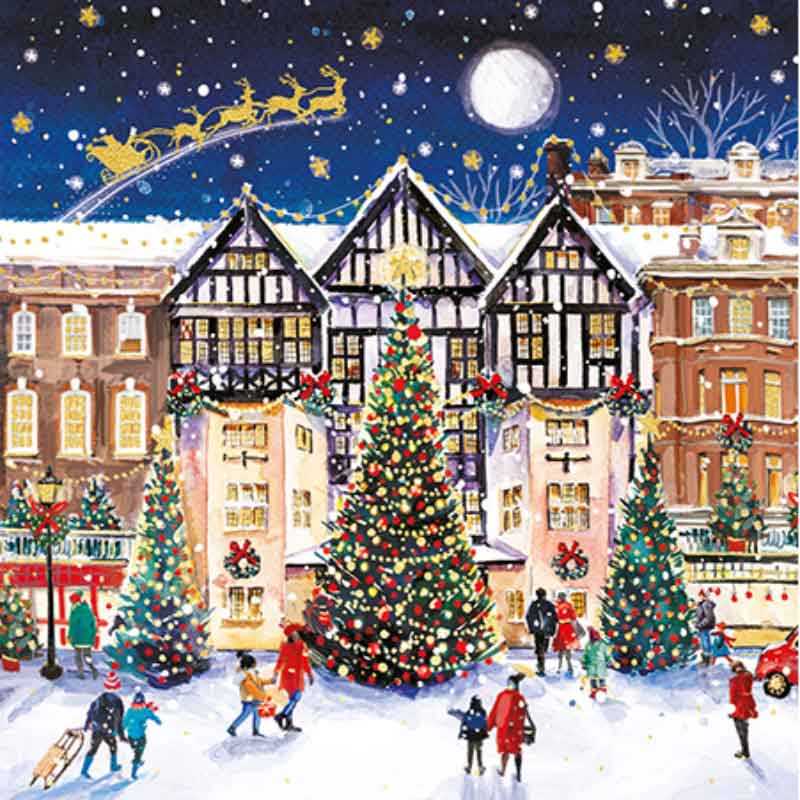 Ling Design Large Premium Cards - Festive Town (Pack of 10) image 0