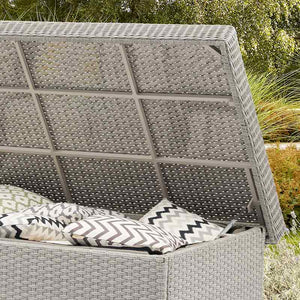 Bramblecrest Wentworth Cushion Storage Box with Liner in Pewter Rattan - Large image 2