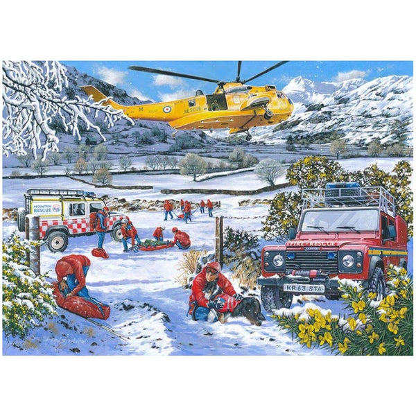 House of Puzzles Mountain Rescue 1000 Piece Jigsaw Puzzle image 0