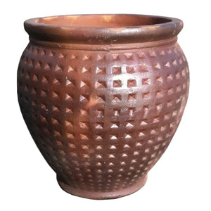 Dimpled Vase Terracotta Pot Extra Large (D70cm x H70cm) image 0