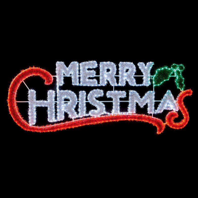 Premier LED Merry Christmas Tinsel Rope Light image 0