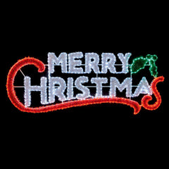 Premier LED Merry Christmas Tinsel Rope Light image 0