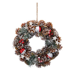 Festive Snowy Cones & Bells Wreath image 0