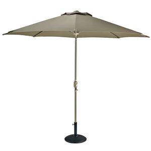 Hartman Berkeley 6 Seat Oval Outdoor Dining Set in Maize with Parasol & Base image 7