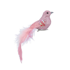 Gisela Graham Pink Sparkle Bird Clip image 0