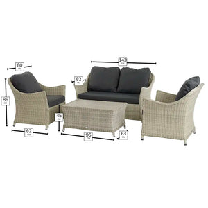 Bramblecrest Monterey Woven Garden Lounge Set in Dove Grey image 9