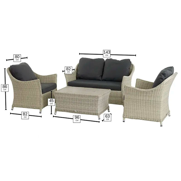 Bramblecrest Monterey Woven Garden Lounge Set in Dove Grey image 9