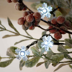 Festive 50 White Snowflake LED String Lights with Timer image 3