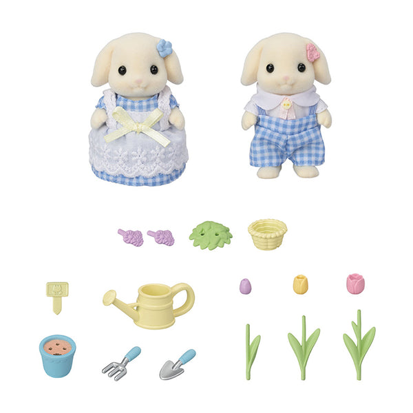 Sylvanian Families 'Blossom Gardening Set - Flora Rabbit Sister & Brother' image 2