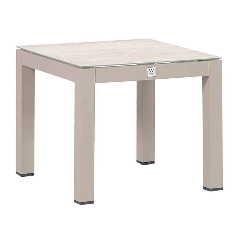 W Garden Living Bali 50cm Square Side Table in Cotswold Antique Stone image 0