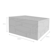 Supremo TEX Furniture Cover for Large Aluminium Corner Modular Sofa Set (290 x 225cm) image 0