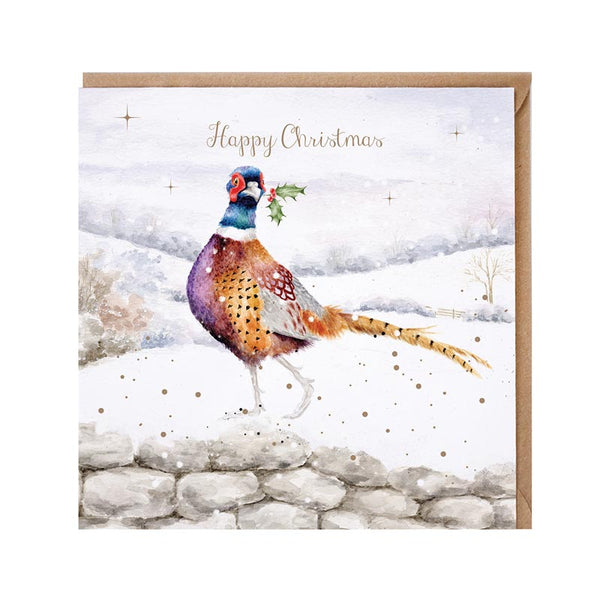 Wrendale Designs A Christmas Pheasant Christmas Card image 1