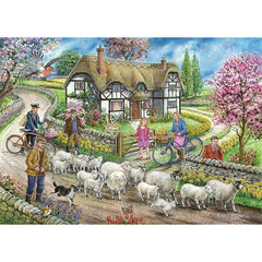 House of Puzzles Daffodil Cottage 1000 Piece Jigsaw Puzzle image 0
