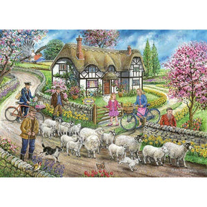 House of Puzzles Daffodil Cottage 1000 Piece Jigsaw Puzzle image 0